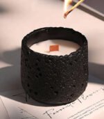 Jesmonite Wooden Wick Candle