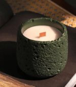 Jesmonite Wooden Wick Candle - Image 2