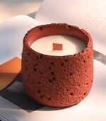 Jesmonite Wooden Wick Candle - Image 6